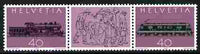 Switzerland 1982 Centenary of St Gotthard Railway perf set of 2 in strip of 3 with label unmounted mint SG 1021a