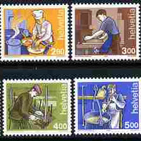 Switzerland 1989-2001 Occupations perf set of 8 unmounted mint SG 1168-76