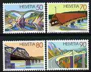 Switzerland 1991 Bridges perf set of 4 unmounted mint SG 1231-34