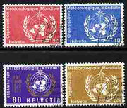 Switzerland - World Meteorological Organisation 1973 Centenary of WMO perf set of 4 fine used SG LM10-13