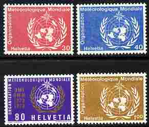 Switzerland - World Meteorological Organisation 1973 Centenary of WMO perf set of 4 unmounted mint SG LM10-13