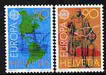 Switzerland 1992 Europa - 500th Anniversary of Discovery of America by Columbus perf set of 2 unmounted mint SG 1241-42