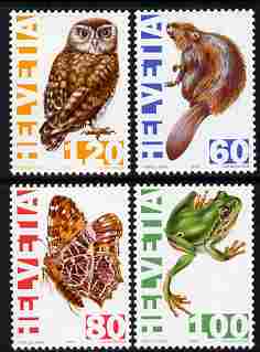 Switzerland 1995 Endangered Animals perf set of 4 unmounted mint SG 1297-1300