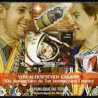 Chad 2010 Yuri Gagarin - 50th Anniversary of First Manned Spaced Flight perf s/sheet unmounted mint. Note this item is privately produced and is offered purely on its thematic appeal
