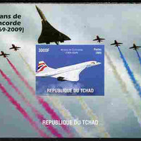Chad 2010 40th Anniversary of Concorde imperf s/sheet unmounted mint. Note this item is privately produced and is offered purely on its thematic appeal