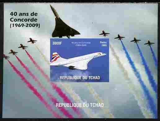 Chad 2010 40th Anniversary of Concorde imperf s/sheet unmounted mint. Note this item is privately produced and is offered purely on its thematic appeal