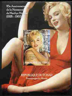 Chad 2010 85th Birth Anniversary of Marilyn Monroe #2 imperf s/sheet unmounted mint. Note this item is privately produced and is offered purely on its thematic appeal