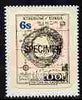 Tonga - Niuafo'ou 1983 Map 6s self-adhesive opt'd SPECIMEN, as SG 6