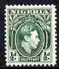 Nigeria 1938-51 KG6 1/2d green line perf 12 unmounted mint, SG 49