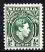 Nigeria 1938-51 KG6 1/2d green line perf 12 unmounted mint, SG 49
