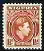 Nigeria 1938-51 KG6 1.5d brown line perf 12 unmounted mint, SG 51