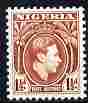 Nigeria 1938-51 KG6 1.5d brown comb perf 11.5 unmounted mint, SG 51a