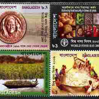 Bangladesh 2009 World Food Day set of 4 in se-tenant block unmounted mint