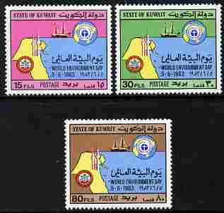 Kuwait 1983 World Environment Day perf set of 3 unmounted mint SG 1009-11