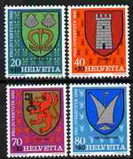 Switzerland 1981 Pro Juventute Arms of the Communes set of 4 unmounted mint SG J274-7
