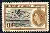 Turks & Caicos Islands 1955 Flamingos in Flight 8d fine cds used, SG 236