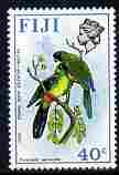 Fiji 1971-72 Birds & Flowers 40c (Masked Shining Parrot) unmounted mint 447