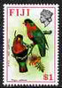 Fiji 1972-74 Birds & Flowers $1 (Collared Lory) unmounted mint, SG 472