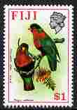 Fiji 1972-74 Birds & Flowers $1 (Collared Lory) unmounted mint, SG 472