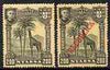 Nyassa Company 1911 Giraffe 200r with REPUBLICA overprint omitted plus normal both mounted mint, SG 61var