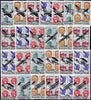 Tatarstan Republic - Aircraft opt set of 25 values, each design opt'd on,block of 4,Russian defs (total 100 stamps) unmounted mint