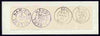 Vietnam four impressions of postmarks being forgeries by Francois Fournier on piece from special album