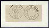 Vietnam two impressions of postmarks being forgeries by Francois Fournier on piece from special album