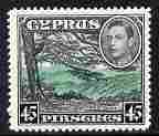 Cyprus 1938-51 KG6 Forest Scene 45pi green & black unmounted mint, SG 161