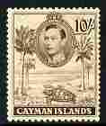 Cayman Islands 1938-48 KG6 Hawksbill Turtles KG6 10s P11.5x13 mounted mint, SG 126