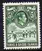 Turks & Caicos Islands 1938 KG6 Salt Industry 5s very lightly mounted mint, SG 204a