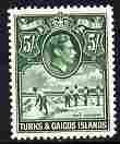Turks & Caicos Islands 1938 KG6 Salt Industry 5s very lightly mounted mint, SG 204a