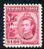 Trinidad & Tobago 1938-44 KG6 $4.80 rose-carmine unmounted mint, SG 256