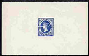 Victoria 1857 Emblems 2d die proof from defaced die in blue on wove paper