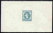 Victoria 1857 Emblems 2d die proof from defaced die in greenish-blue on wove paper