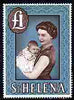 St Helena 1961-65 Queen Elizabeth with Prince Andrew £1 on chalky paper unmounted mint, SG 189a