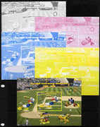 Mali 2010 The 55th Anniversary of Disneyland - Baseball #1 s/sheet - the set of 5 imperf progressive proofs comprising the 4 individual colours plus all 4-colour composite, unmounted mint