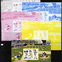 Mali 2010 The 55th Anniversary of Disneyland - Baseball #4 s/sheet - the set of 5 imperf progressive proofs comprising the 4 individual colours plus all 4-colour composite, unmounted mint