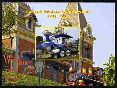 Mali 2010 The 55th Anniversary of Disneyland - Walt Disney's Railroad Story #13 imperf s/sheet unmounted mint. Note this item is privately produced and is offered purely on its thematic appeal