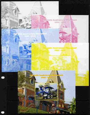 Mali 2010 The 55th Anniversary of Disneyland - Walt Disney's Railroad Story #13 s/sheet - the set of 5 imperf progressive proofs comprising the 4 individual colours plus all 4-colour composite, unmounted mint