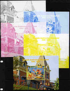 Mali 2010 The 55th Anniversary of Disneyland - Walt Disney's Railroad Story #15 s/sheet - the set of 5 imperf progressive proofs comprising the 4 individual colours plus all 4-colour composite, unmounted mint
