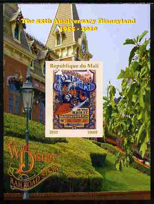 Mali 2010 The 55th Anniversary of Disneyland - Walt Disney's Railroad Story #16 imperf s/sheet unmounted mint. Note this item is privately produced and is offered purely on its thematic appeal