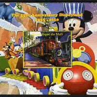 Mali 2010 The 55th Anniversary of Disneyland - Mickey Mouse Railway #01 perf s/sheet unmounted mint. Note this item is privately produced and is offered purely on its thematic appeal