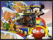 Mali 2010 The 55th Anniversary of Disneyland - Mickey Mouse Railway #01 perf s/sheet unmounted mint. Note this item is privately produced and is offered purely on its thematic appeal