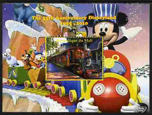 Mali 2010 The 55th Anniversary of Disneyland - Mickey Mouse Railway #01 perf s/sheet unmounted mint. Note this item is privately produced and is offered purely on its thematic appeal