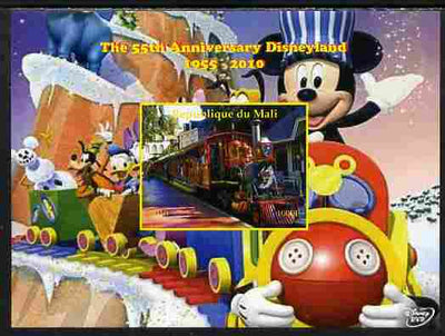 Mali 2010 The 55th Anniversary of Disneyland - Mickey Mouse Railway #01 imperf s/sheet unmounted mint. Note this item is privately produced and is offered purely on its thematic appeal