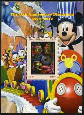 Mali 2010 The 55th Anniversary of Disneyland - Mickey Mouse Railway #03 perf s/sheet unmounted mint. Note this item is privately produced and is offered purely on its thematic appeal