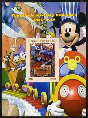 Mali 2010 The 55th Anniversary of Disneyland - Mickey Mouse Railway #04 imperf s/sheet unmounted mint. Note this item is privately produced and is offered purely on its thematic appeal