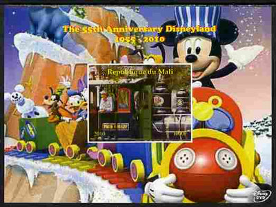 Mali 2010 The 55th Anniversary of Disneyland - Mickey Mouse Railway #06 imperf s/sheet unmounted mint. Note this item is privately produced and is offered purely on its thematic appeal