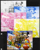 Mali 2010 The 55th Anniversary of Disneyland - Mickey Mouse Railway #06 s/sheet - the set of 5 imperf progressive proofs comprising the 4 individual colours plus all 4-colour composite, unmounted mint