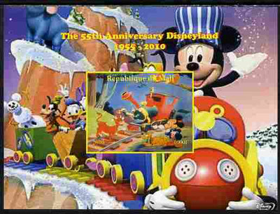 Mali 2010 The 55th Anniversary of Disneyland - Mickey Mouse Railway #08 imperf s/sheet unmounted mint. Note this item is privately produced and is offered purely on its thematic appeal